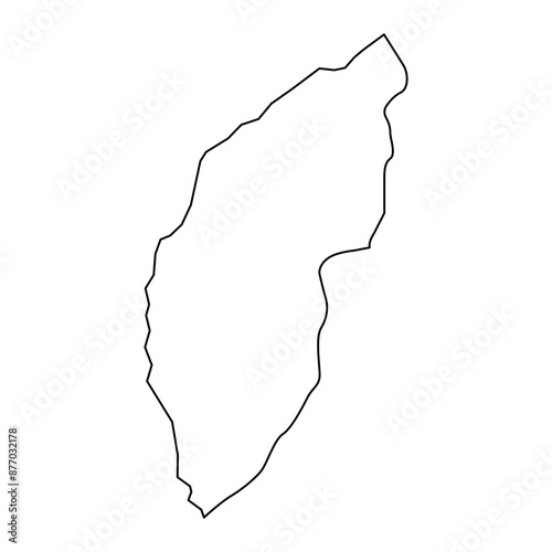 Lemba District map, administrative division of Sao Tome and Principe. Vector illustration.