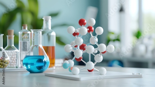 High-level model of chemical reactions for 3D printing biocompatible materials, chemical model, biomedical fabrication technology photo