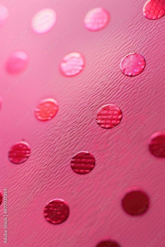 Close up view of a bright red polka dot pattern, ideal for use in designs and graphics Close up view of a bright red polka dot pattern, ideal for use in designs and graphics