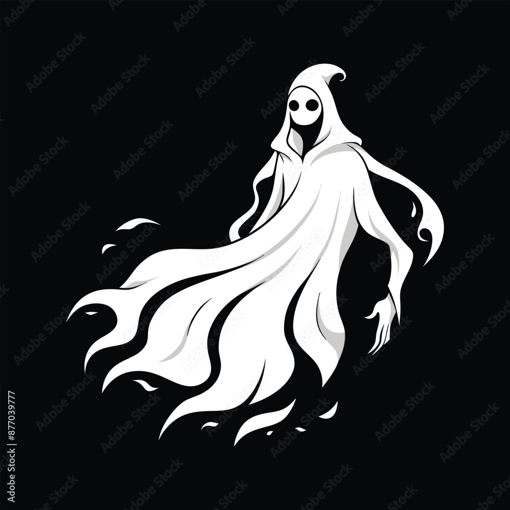 Halloween Ghost Silhouette Vector illustration Halloween Ghost Silhouette Vector illustration