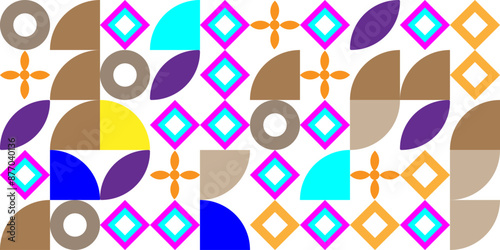 Abstract background pattern design with colorful geometric shapes. Vector illustration.
