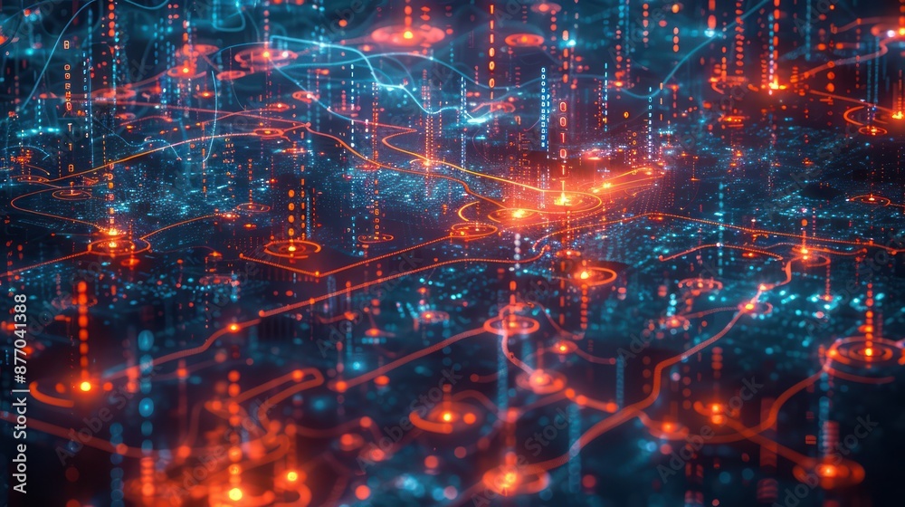 A network of digital realms representing the internet. A network of digital realms representing the internet.