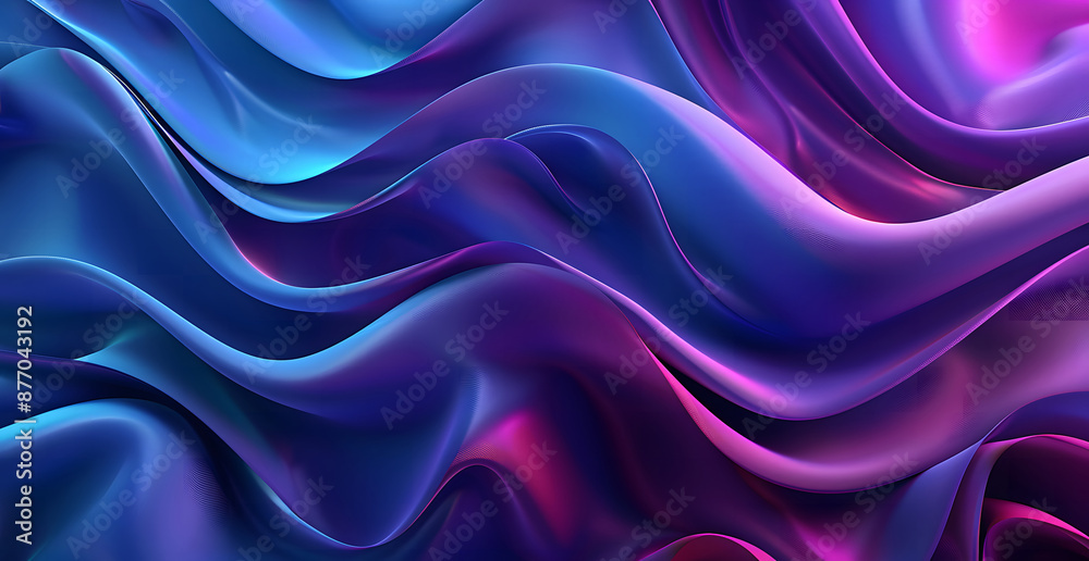 Obraz premium Abstract background with dynamic flowing light waves in shades of blue Background and purple Background, Vibrant and futuristic design 