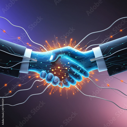 Handshake of the Future TechnologyDriven Digital Synergy