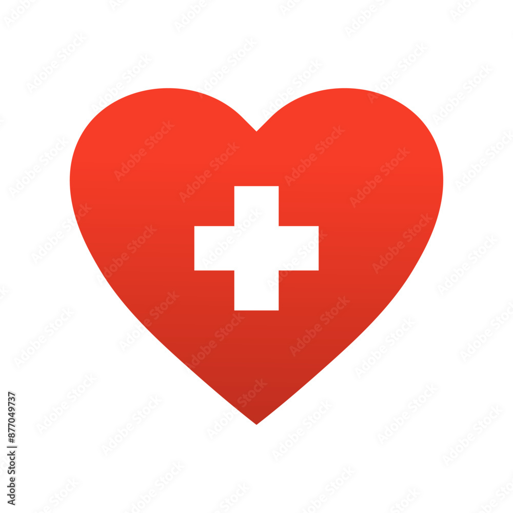 vector illustration of heart with swiss flag red with white cross vector illustration of heart with swiss flag red with white cross