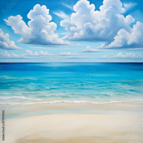 Wallpaper Mural Beach tropical with white sand and turquoise water under blue sky  Torontodigital.ca
