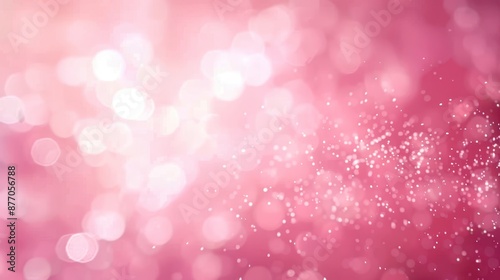 A pink bokeh background featuring romantic soft sparkles and light orbs, providing an ethereal and dreamy atmosphere, ideal for love-themed designs or projects.