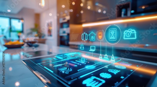 Wallpaper Mural IoT devices connected in a smart home network, innovative and efficient. Torontodigital.ca