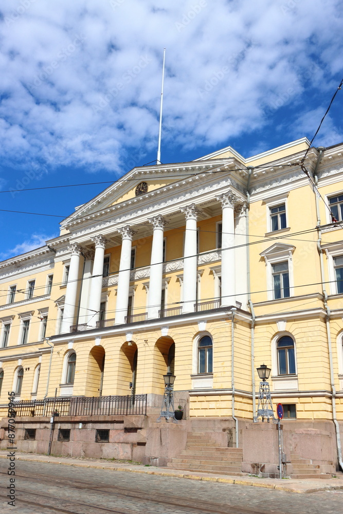 The Government Palace of Finland on Senate Square in Helsinki city center, Finland The Government Palace of Finland on Senate Square in Helsinki city center, Finland