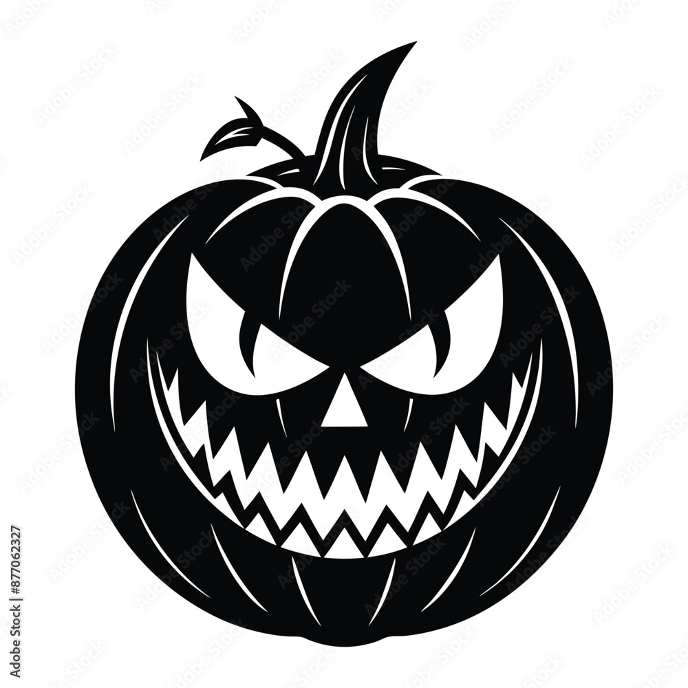 Halloween Pumpkin Silhouette Vector illustration Halloween Pumpkin Silhouette Vector illustration