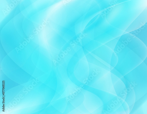 青い幾何学模様の背景 ブルーのウェーブ背景イラスト