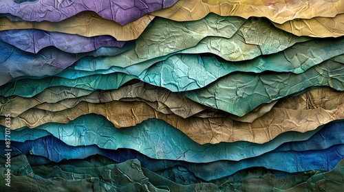 Wallpaper Mural Colorful Earthy and Vibrant Toned Wave Layers in Abstract Design Torontodigital.ca