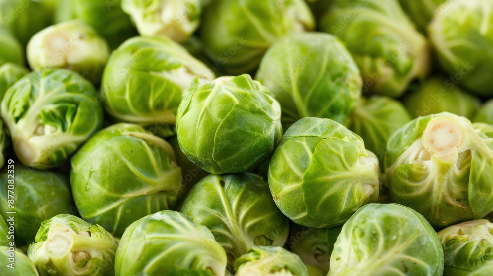 Fototapeta premium Brussels Sprout on white background , 