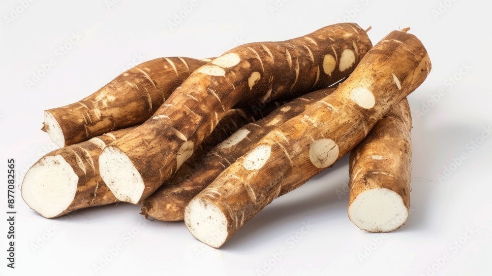 Cassava on white background , Cassava on white background ,