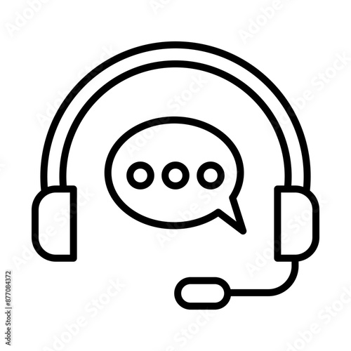 Call Monitoring line icon