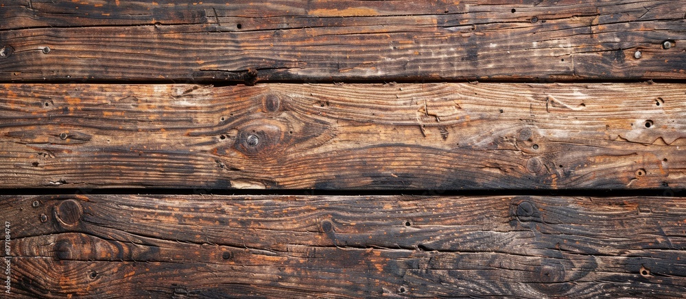 Close-up of a rustic wooden plank background with a grungy texture, ideal for copy space image. Close-up of a rustic wooden plank background with a grungy texture, ideal for copy space image.