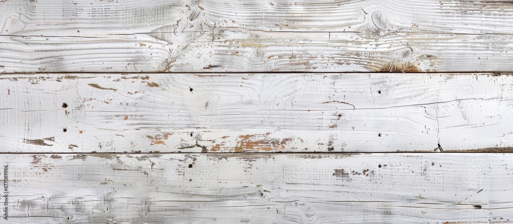 An empty old white wooden surface with natural patterns, ideal for background use as a copy space image. An empty old white wooden surface with natural patterns, ideal for background use as a copy space image.