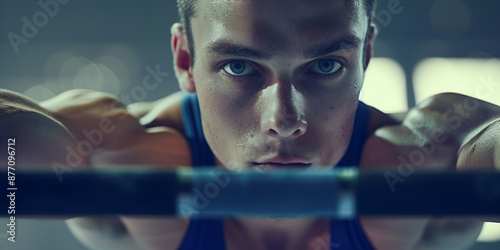 Focused Athlete Training for Peak Performance, Determined Athlete Preparing for Competition