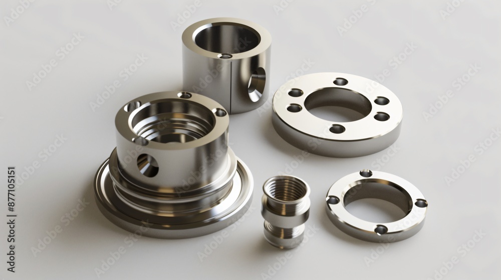 Simple, elegant designs for machine parts, emphasizing functionality and clean lines Simple, elegant designs for machine parts, emphasizing functionality and clean lines