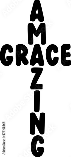 Amazing Grace Religious Vector Graphic Design