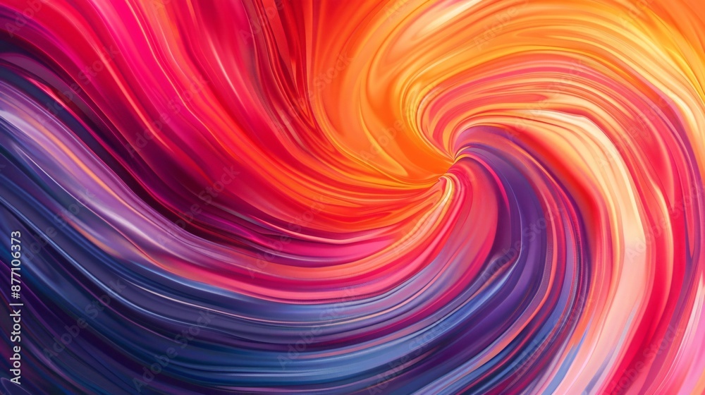Fototapeta premium Smooth, vibrant swirl patterns creating a minimalist background