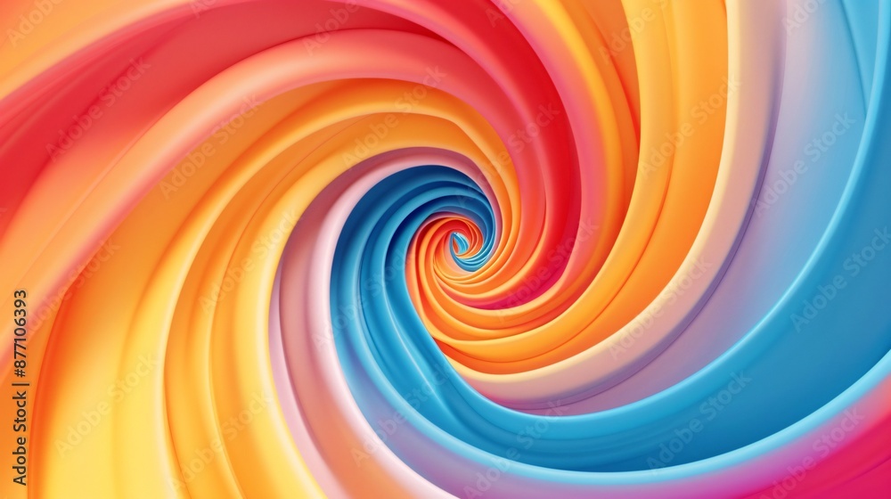 Obraz premium Smooth, vibrant swirl patterns creating a minimalist background