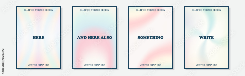 Trendy gradient blurred background. Minimalistic posters or cover template. Liquid design in pastel colors. Vector mesh illustrations. Trendy gradient blurred background. Minimalistic posters or cover template. Liquid design in pastel colors. Vector mesh illustrations.