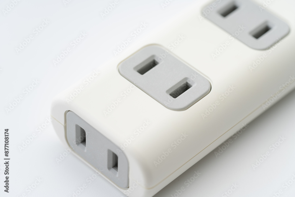 電源タップのクローズアップ 電源タップのクローズアップ
