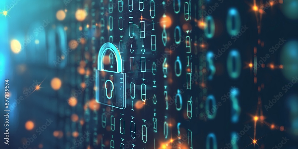 lock icon digital data cybersecurity, digital data network protection, global 5g high speed internet connection and big data analytics. lock icon digital data cybersecurity, digital data network protection, global 5g high speed internet connection and big data analytics.