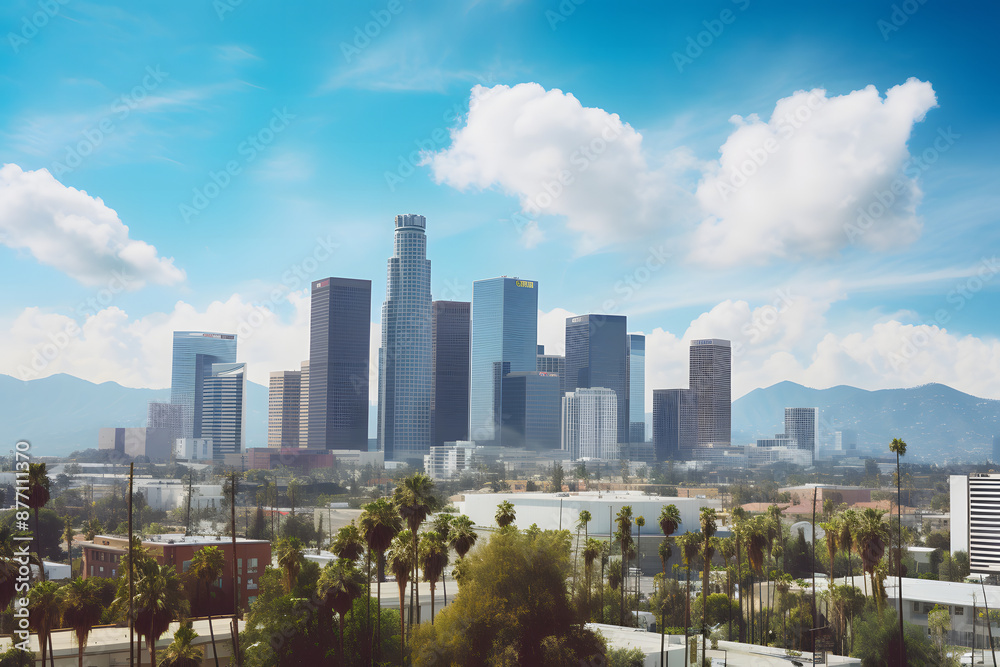 Fototapeta premium Los Angeles city skyline