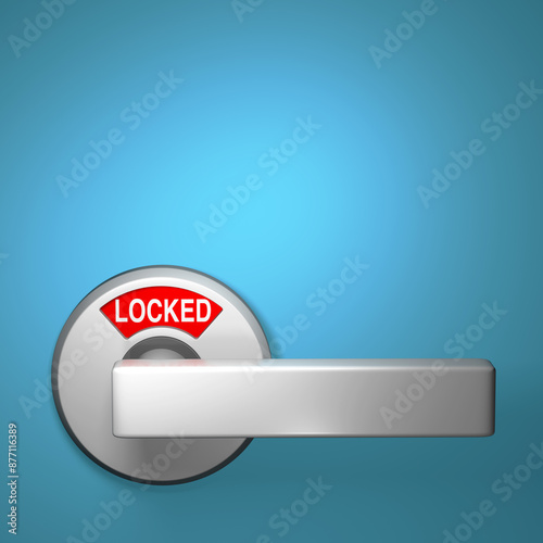 Obraz na płótnie Doorlock on an door, cgi