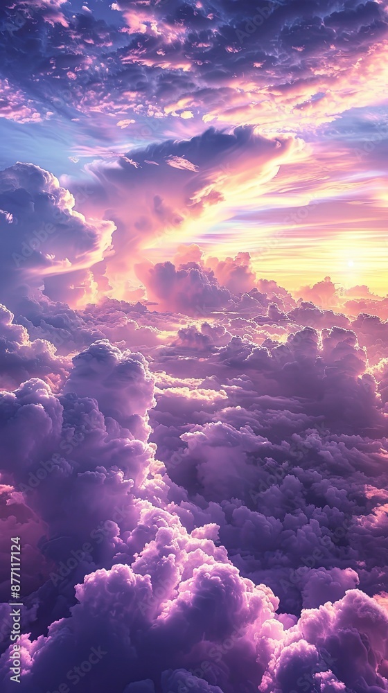 Scenic purple sky with clouds, ideal for a copy space image Scenic purple sky with clouds, ideal for a copy space image