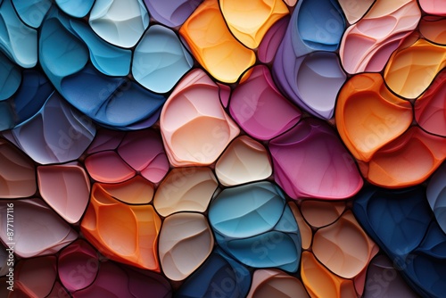 Abstract Background Standard of Colorful Eucalyptus Deglupta Tree Shell, generative IA photo