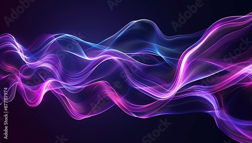 Abstract Digital Waveforms with Vibrant Hues