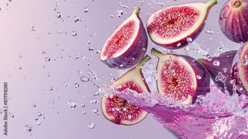 Figs Splashing in Purple Water Figs Splashing in Purple Water
