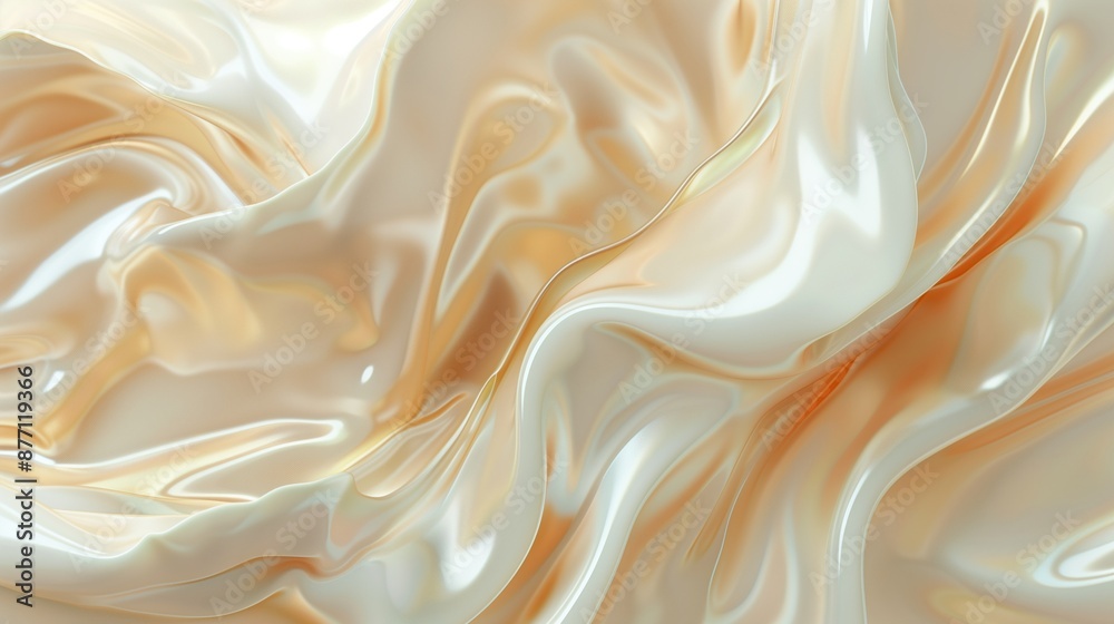 Silky abstract composition in warm creamy tones texture background image. Smooth flowing fabric iridescence photo backdrop wallpaper realistic. Sophistication concept photorealistic Silky abstract composition in warm creamy tones texture background image. Smooth flowing fabric iridescence photo backdrop wallpaper realistic. Sophistication concept photorealistic