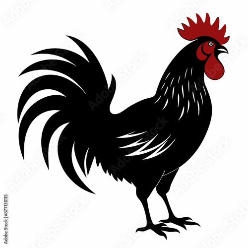 rooster isolated on white background