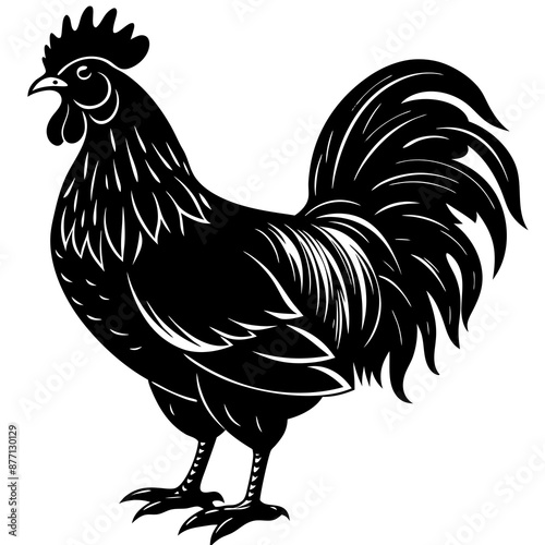 rooster isolated on white background