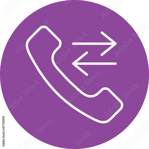 Call Transfer line circle icon