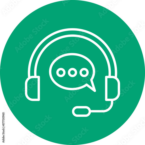 Call Monitoring line circle icon