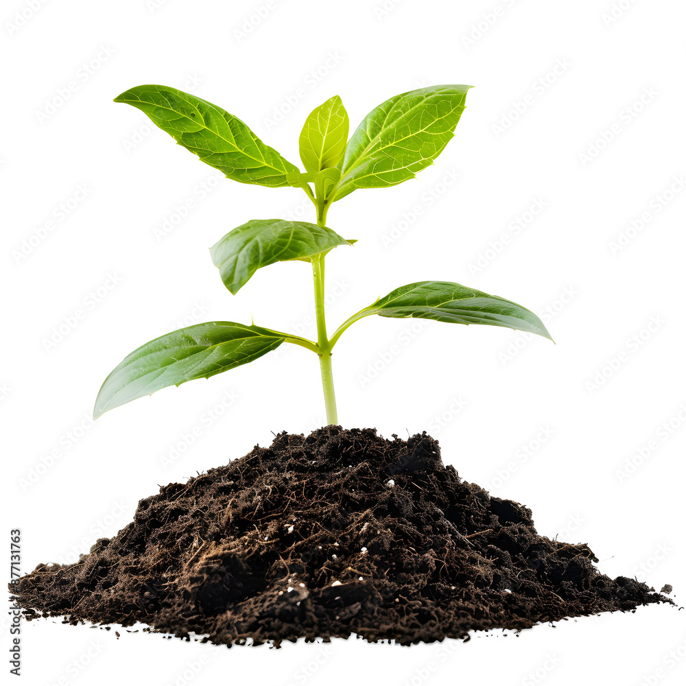 young plant growing from soil young plant growing from soil