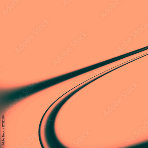 Abstract image in the shape of a curve that has orange tones.