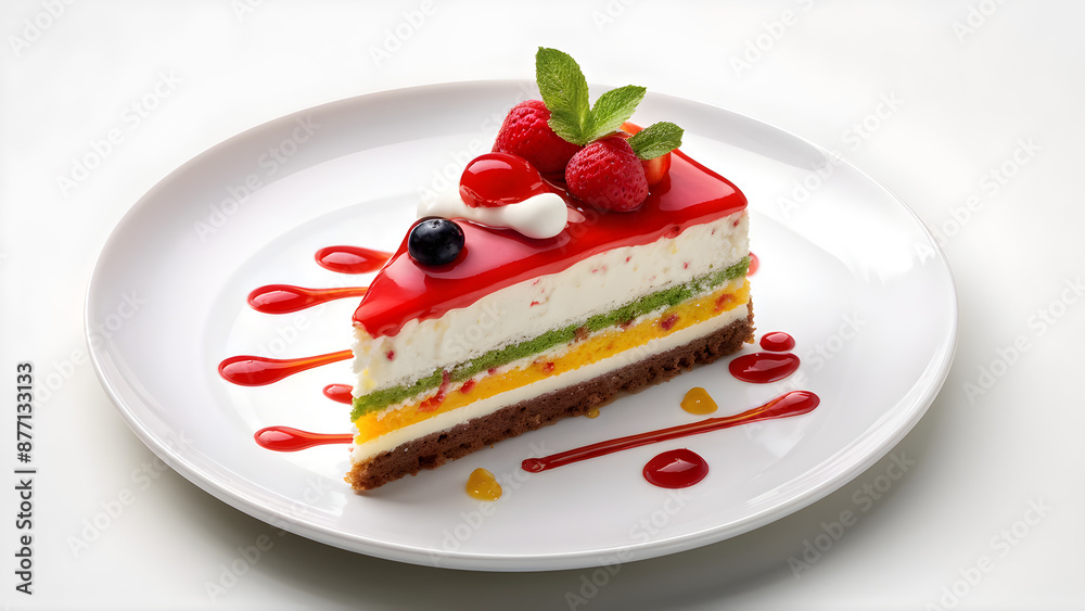 cheesecake with strawberries on white plate cheesecake with strawberries on white plate