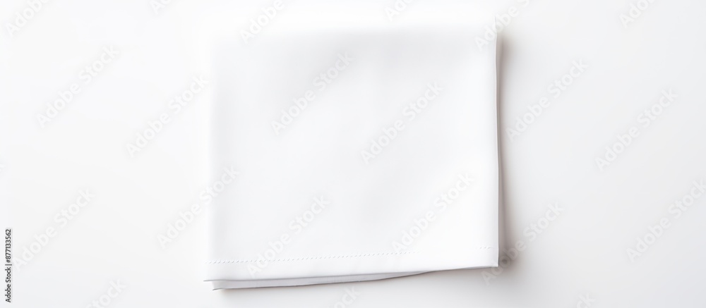 High-resolution photograph of a white square bar napkin isolated on a white background with copy space image. High-resolution photograph of a white square bar napkin isolated on a white background with copy space image.