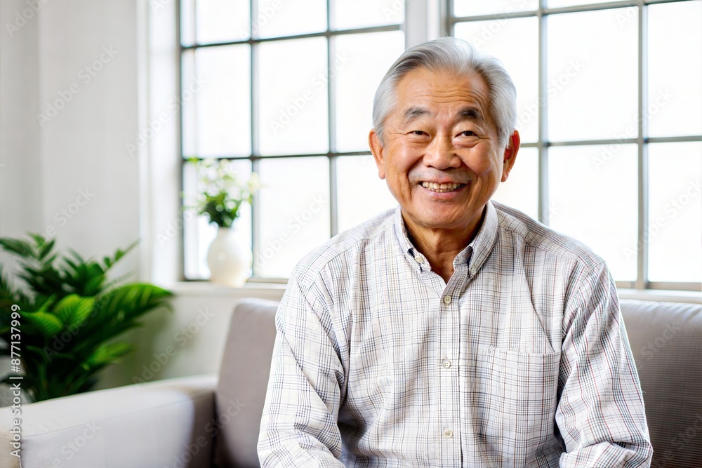 Senior Asian Man Smiling at Home After Retirement
Senior Asian Man Smiling at Home After Retirement