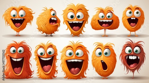 Wallpaper Mural 20 emoticons, expressing different emotions, isolated on white background Torontodigital.ca