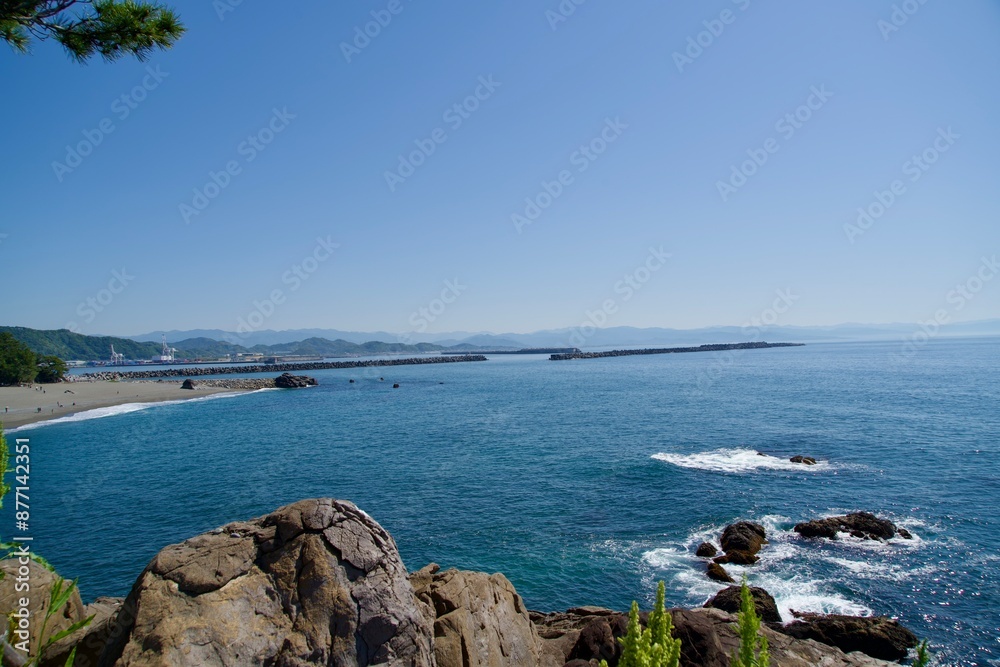 View of Katsurahama Beach and the Pacific Ocean from the cape View of Katsurahama Beach and the Pacific Ocean from the cape