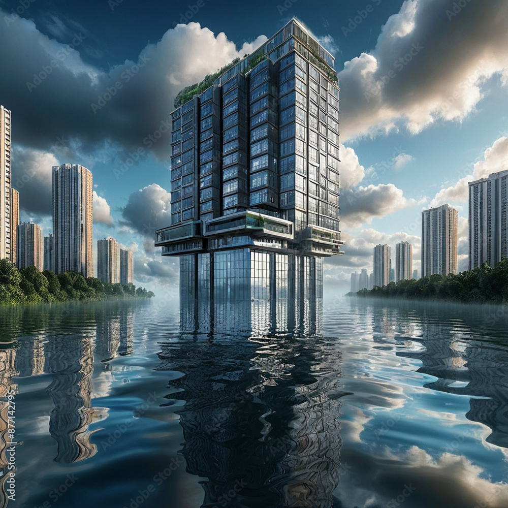 Fototapeta premium Modern house of the future