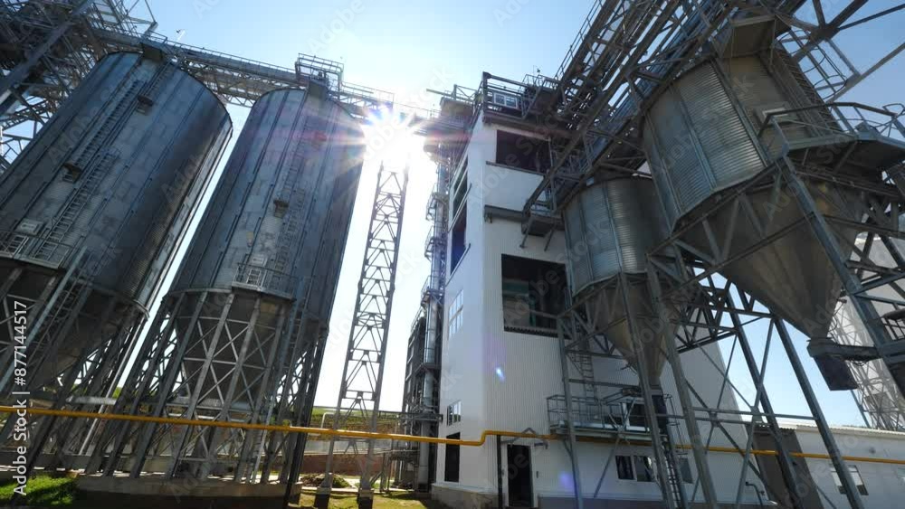 elevator in field, steel bins for grain, elevator equipment, metal structures elevator in field, steel bins for grain, elevator equipment, metal structures