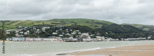 Panorama of Aberdyfi Wales from Ynyslas National Nature Reserve